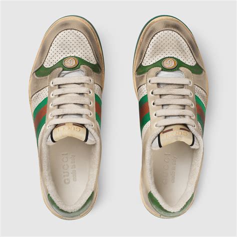 gucci screener sneaker women's|Gucci women's screener leather sneaker.